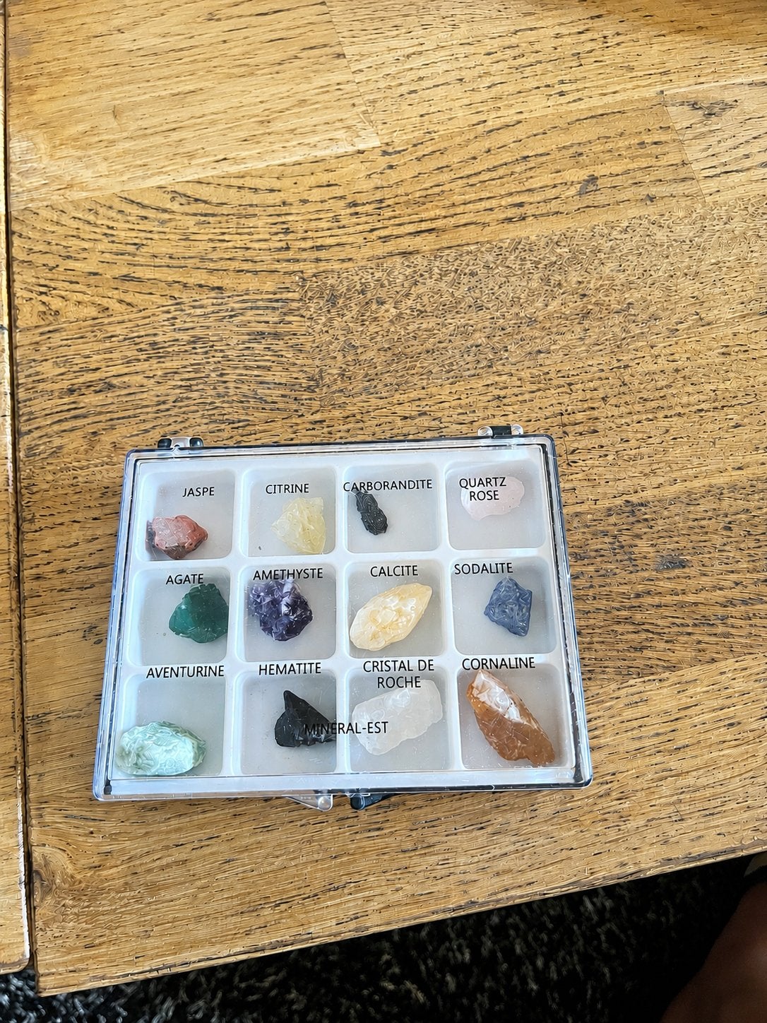 Collectie van 12 diverse mineralen en stenen, Verzamelen, Mineralen en Fossielen, Ophalen, Mineraal