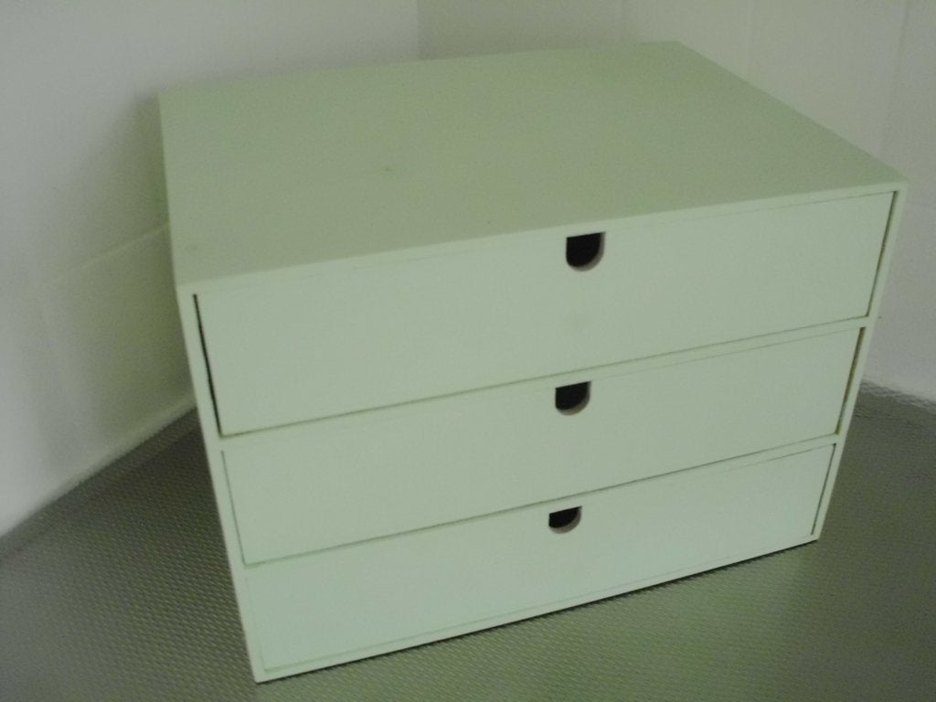 Triplex houten ladekast, IKEA FIRA, mat mintgroen gerold, Ophalen, Gebruikt, 5 laden of meer, 50 tot 100 cm
