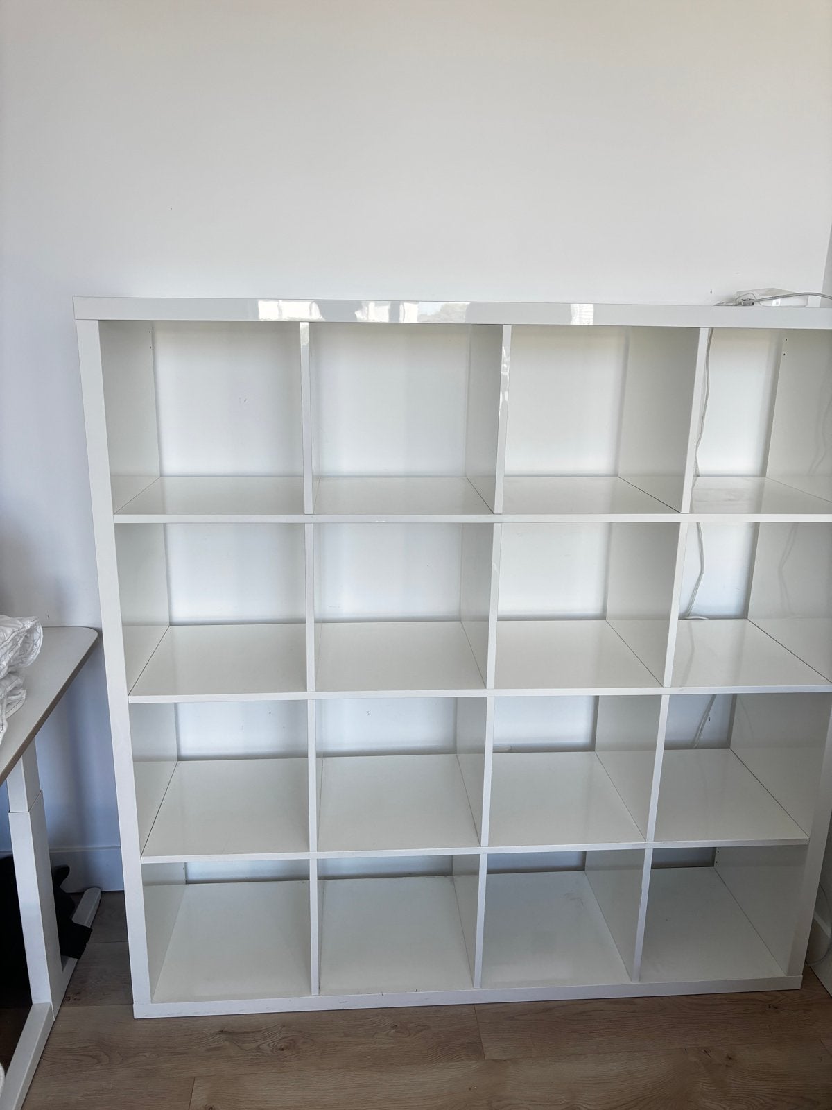 Kallax kast 4x4 ikea wit hoogglans, Ophalen, Gebruikt