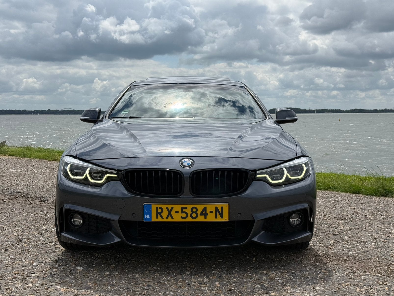 BMW 4-Serie Gran Coupé 430i M pakket  252pk Aut 2018 Grijs, Auto's, Achterwielaandrijving, 4 cilinders, Origineel Nederlands, Particulier