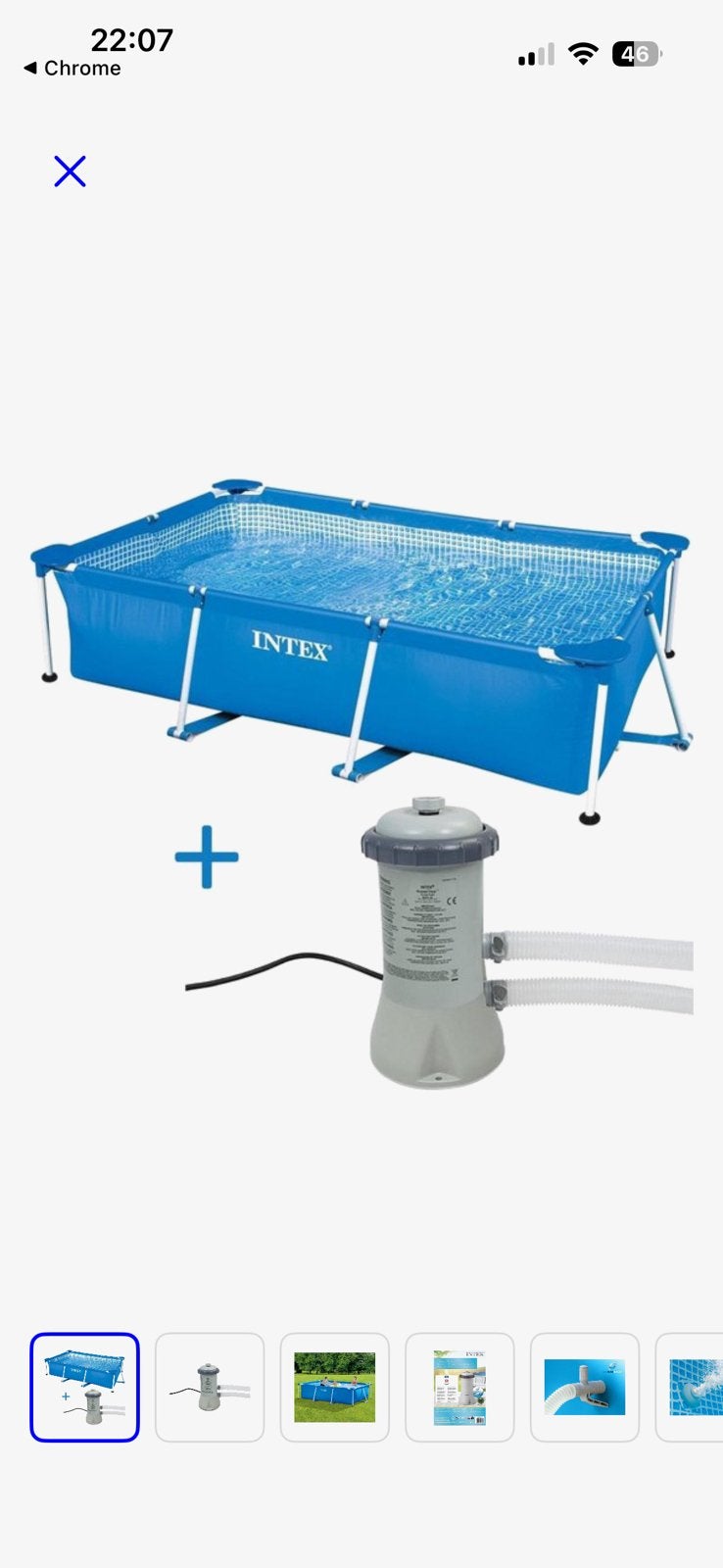 Intex zwembad met pomp, Ophalen, Minder dan 80 cm, Zo goed als nieuw, Opzetzwembad