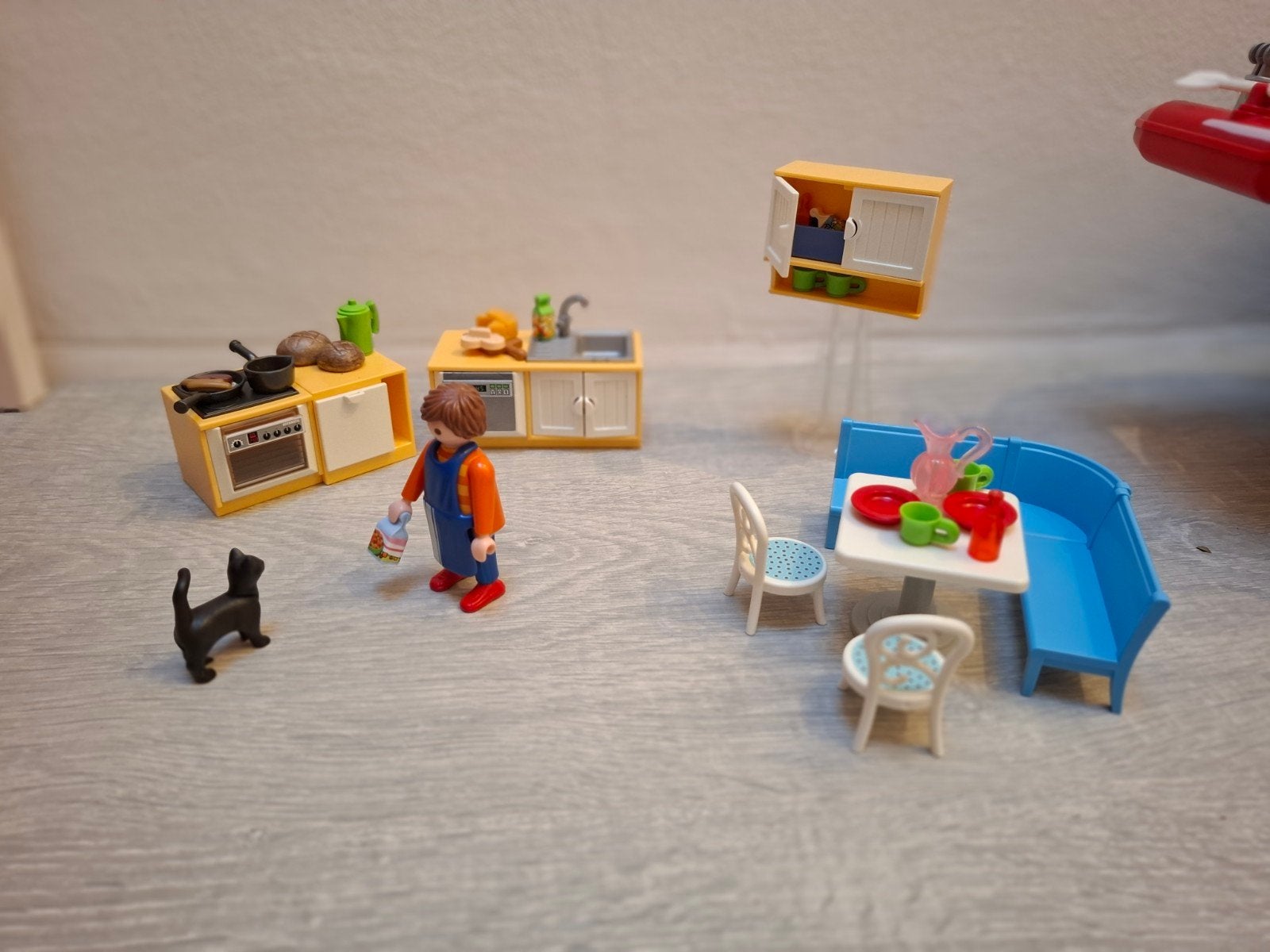 Playmobil Keuken en Eethoek met Poppetje en Kat, Ophalen of Verzenden, Gebruikt, Jongen of Meisje