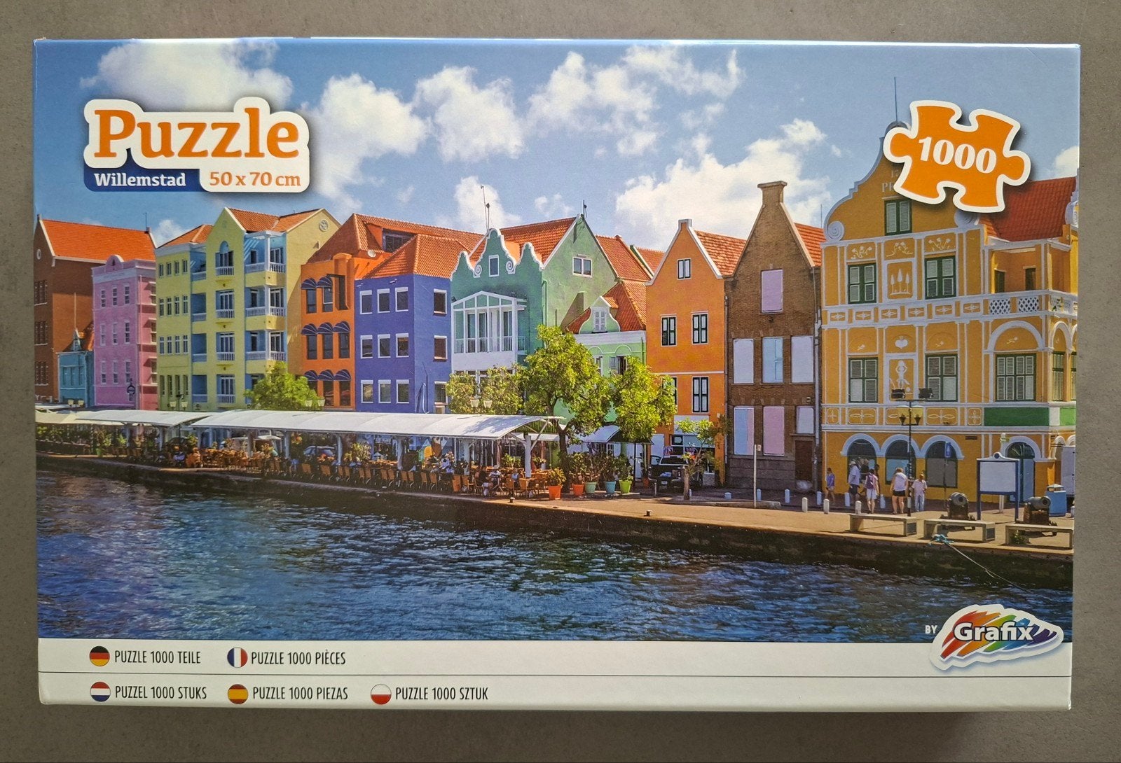Grafix, Willemstad Curaçao, 1000 stukjes, Ophalen of Verzenden, 500 t/m 1500 stukjes, Zo goed als nieuw, Legpuzzel