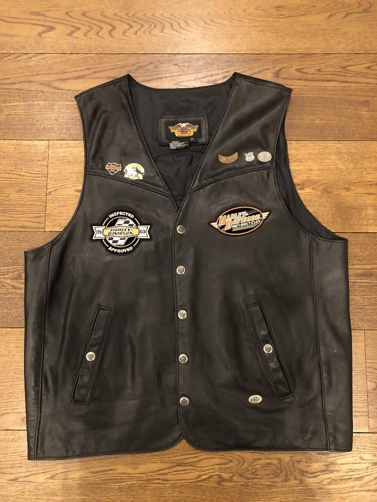 Harley Davidson leren vest/hesje XL Long, Heren, Jas | leer, Harley Davidson, Ophalen of Verzenden