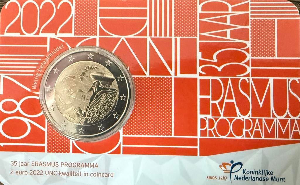 Coincard BU Nederland €2,00 Erasmus 2022, Ophalen of Verzenden, Overige landen, 2 euro