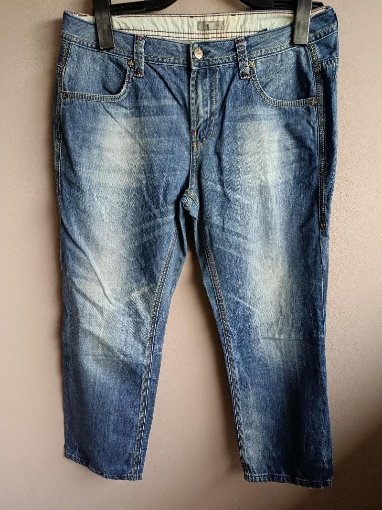 Blauwe 3-kwart stretch jeans van Didi, maat M/38, Kleding | Dames, Blauw, Didi, Ophalen of Verzenden, Zo goed als nieuw