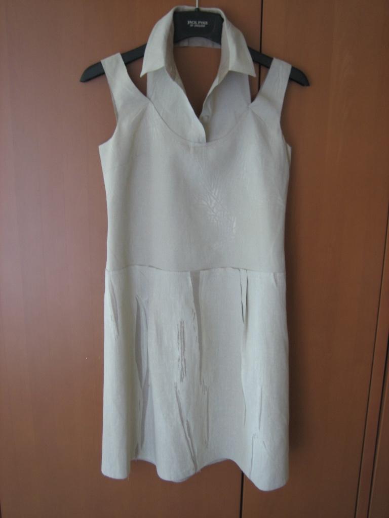 Zeer exclusief naturel linnen jurkje PRADA I44- D38 snazzeys, Kleding | Dames, Jurken, Maat 38/40 (M), Prada, Verzenden, Beige