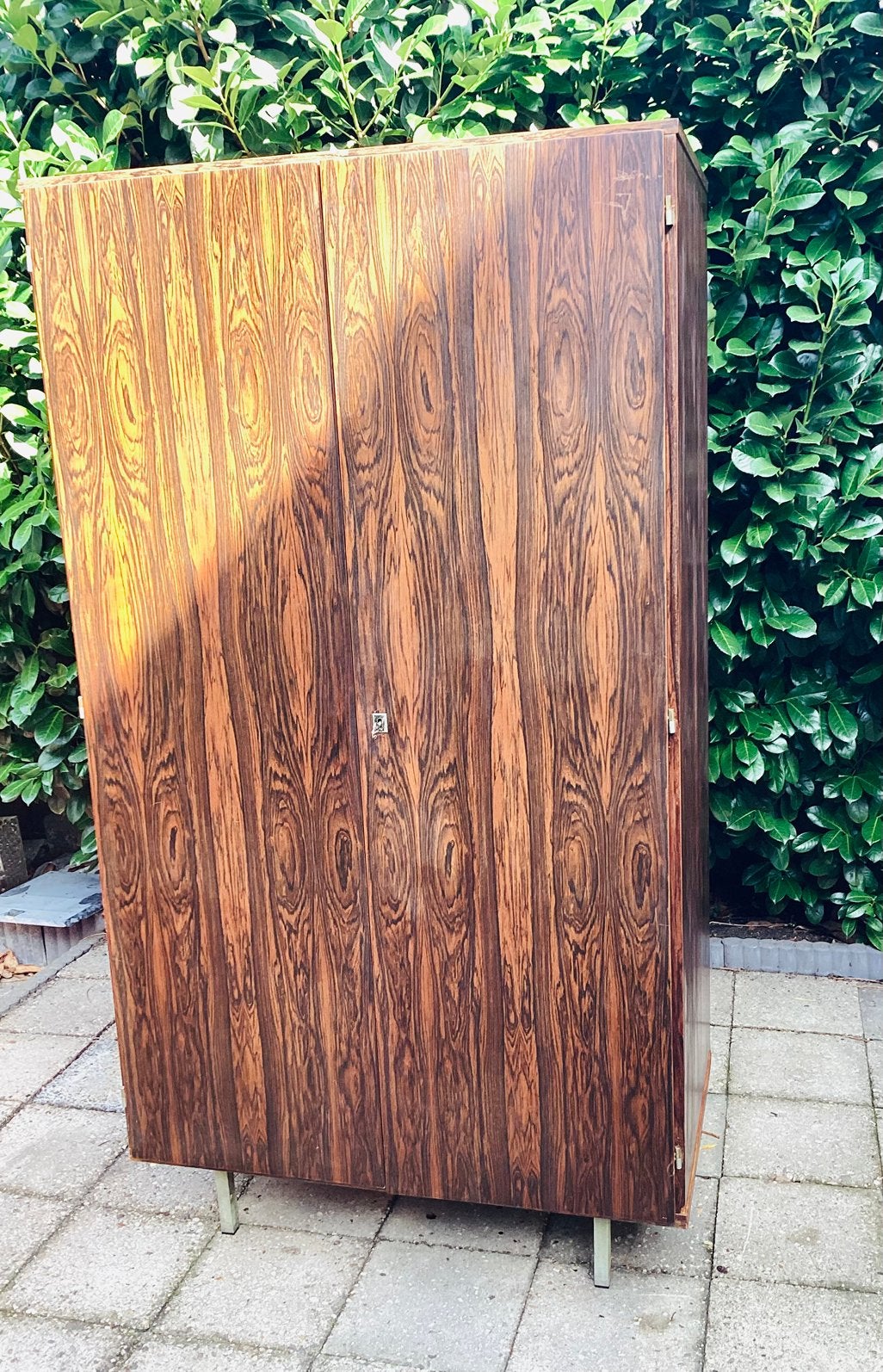 Vintage kledingkast palissander fineer (rosewood), Antiek en Kunst, Ophalen of Verzenden