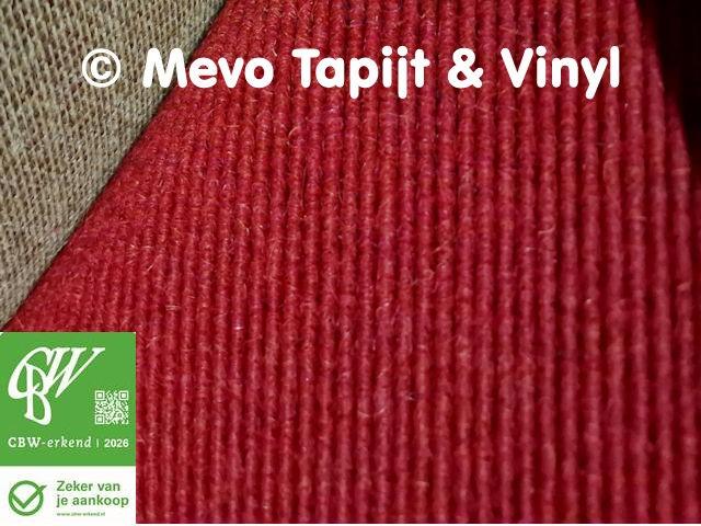 Tredfort Banen Rib tapijt met jute rug, lengte 6.80 x 2 mtr, MeVo tapijt en vinyl, Nieuw, Ophalen of Verzenden, Zie ad