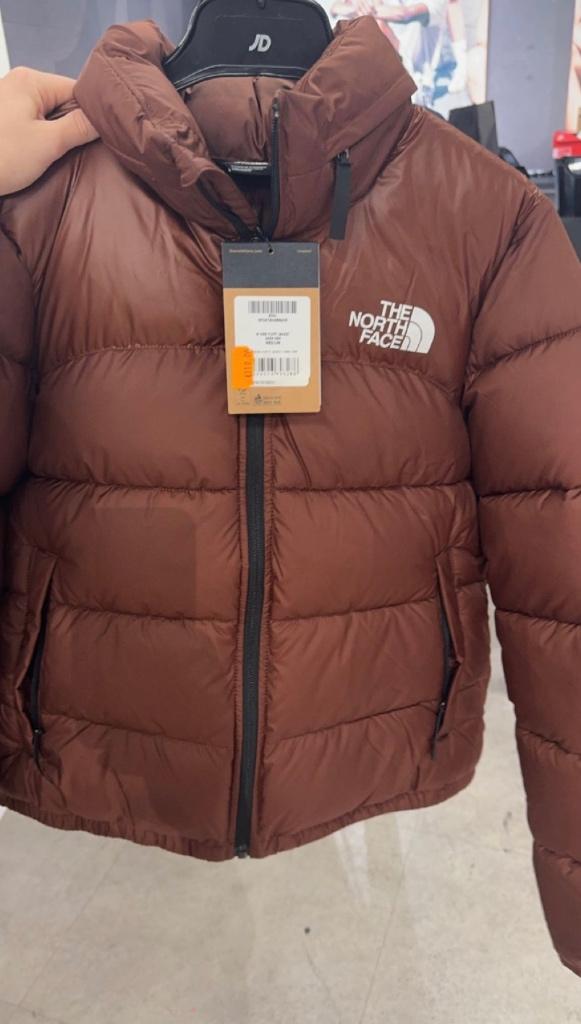 The north face puffer, Maat 38/40 (M), Bruin, Ophalen of Verzenden, Zo goed als nieuw