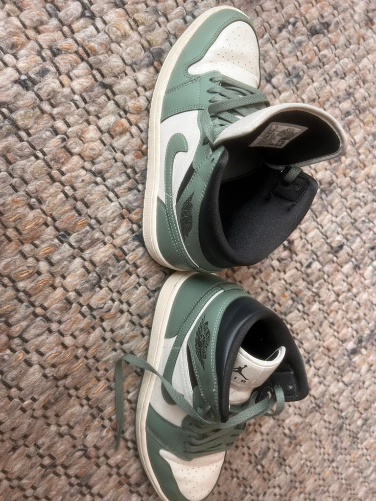 Air Jordan 1 Mid SE Craft - Olive - Maat 40, Ophalen of Verzenden, Gedragen, Groen, Sneakers of Gympen
