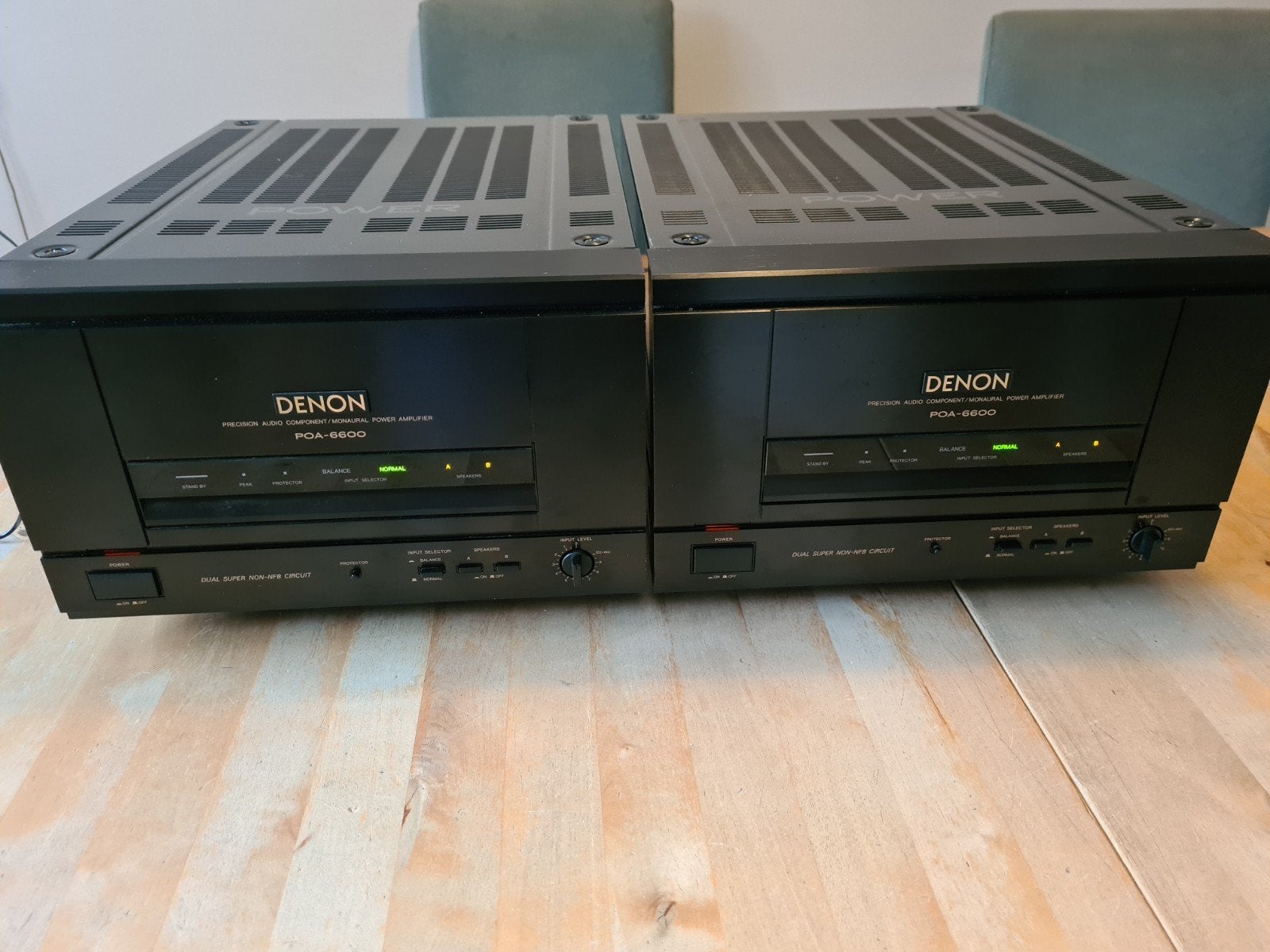 Denon POA-6600 Monaurale Eindversterker (2 stuks), Audio, Tv en Foto, Versterkers en Receivers, Ophalen, Gebruikt, Denon, 120 watt of meer