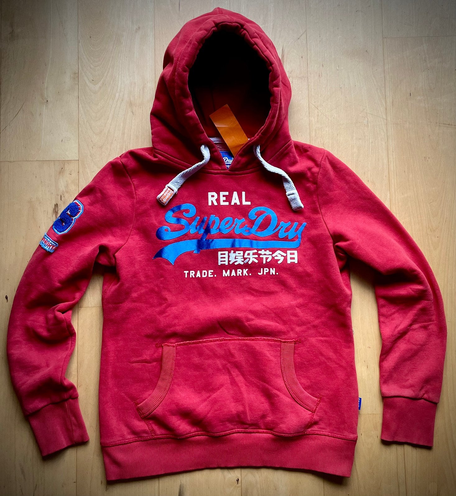 SuperDry warme hoodie vest trui rood 38 / M, Kleding | Dames, Truien en Vesten, Ophalen of Verzenden, Maat 38/40 (M), Rood