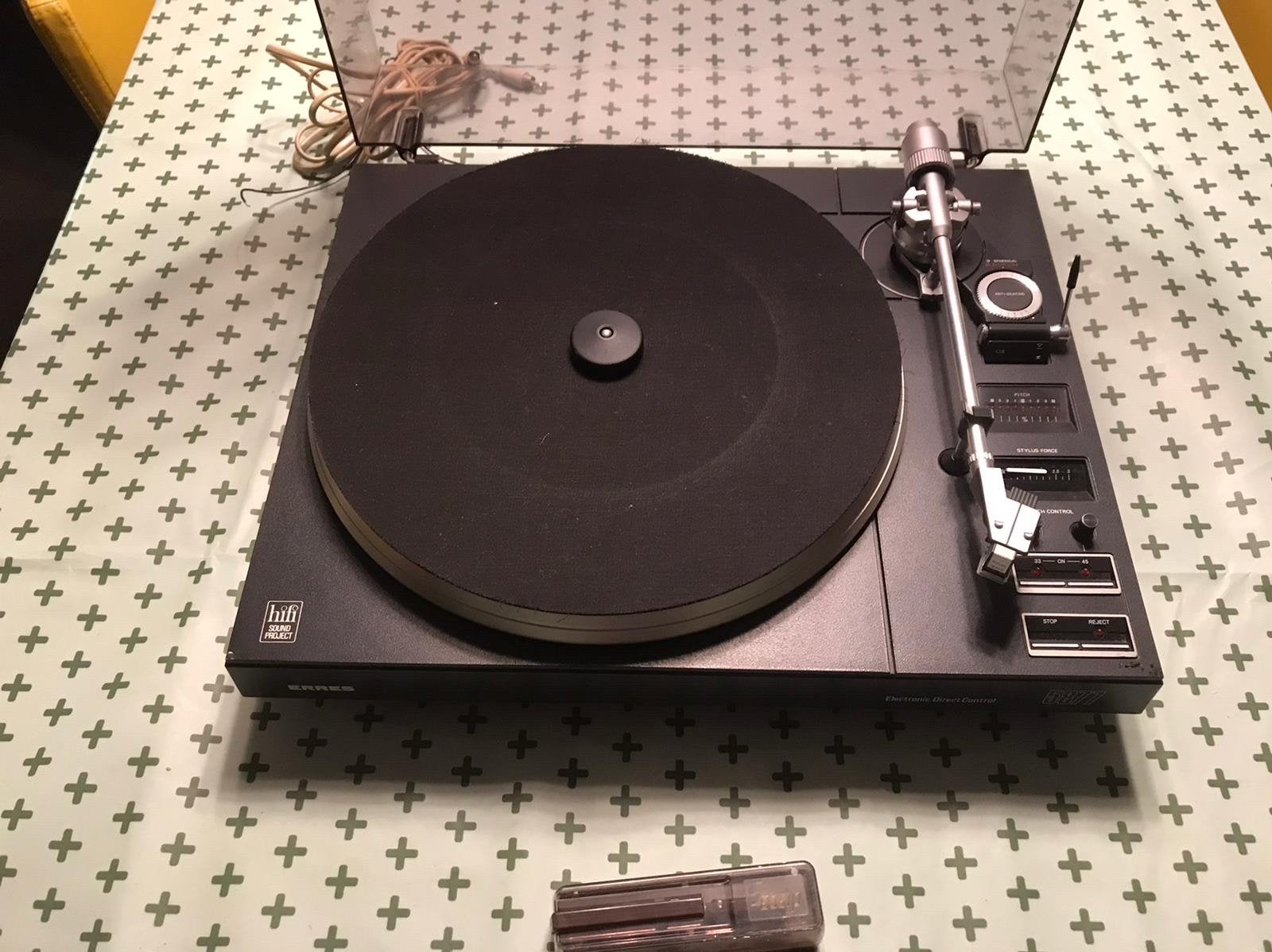 Erres 5877 Direct Control Platenspeler vintage, Ophalen, Gebruikt, Platenspeler, Overige merken