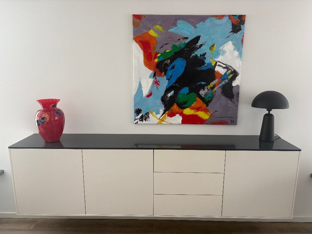 2 moderne zwevende dressoirs, Strak modern, 150 tot 200 cm, Ophalen of Verzenden, Zo goed als nieuw