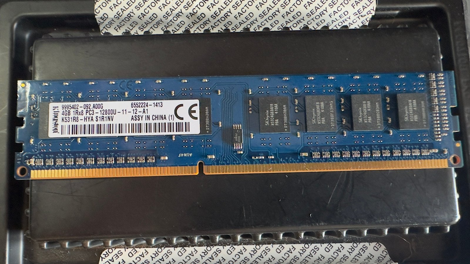 Kingston 4GB DDR3-1600 Desktop RAM, Computers en Software, RAM geheugen, Gebruikt, DDR3, Ophalen of Verzenden, Desktop