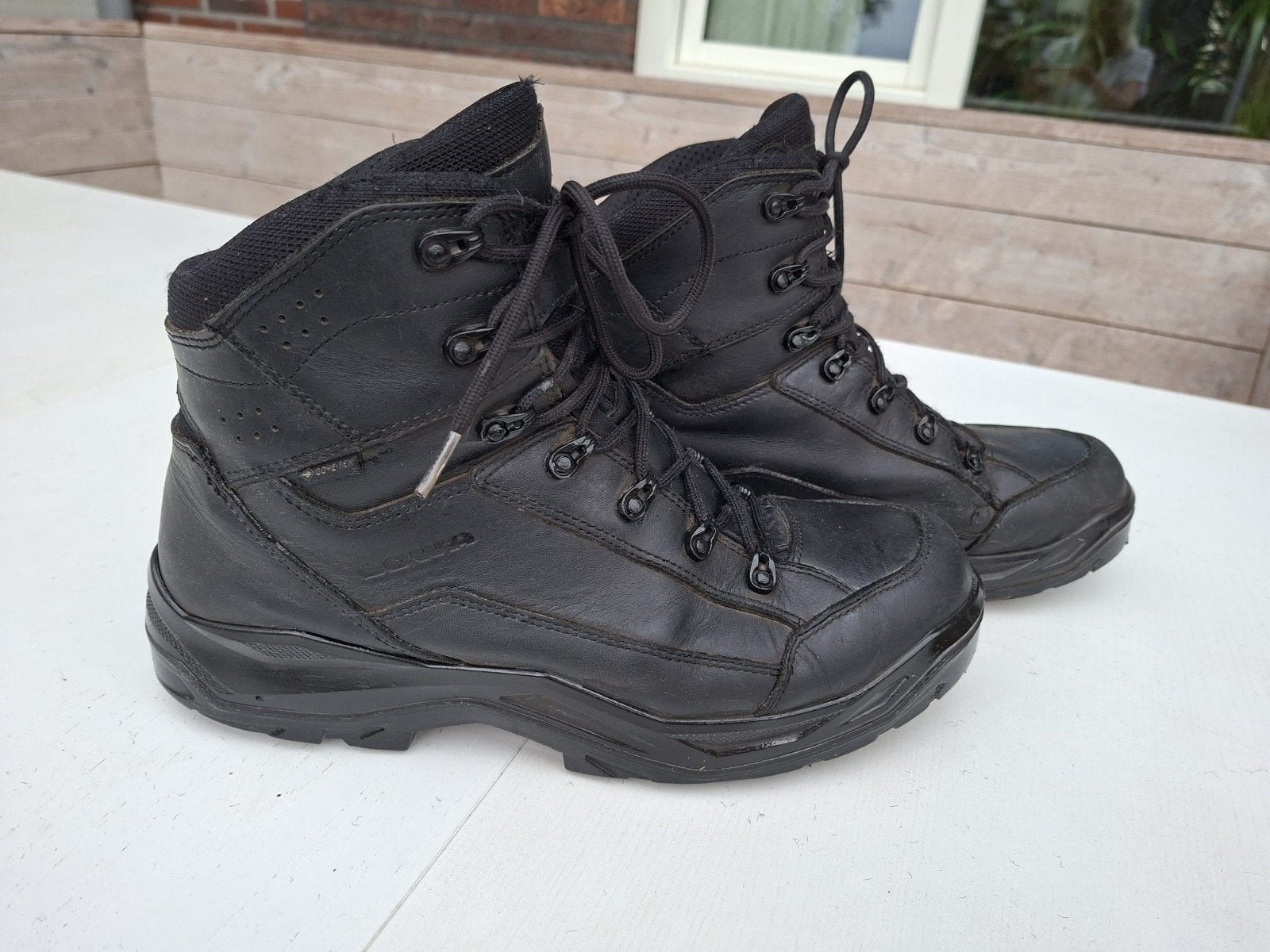 Nette Lowa heren wandelschoenen maat 45 zwart leer, Sport en Fitness, Ophalen of Verzenden, Gebruikt, Schoenen