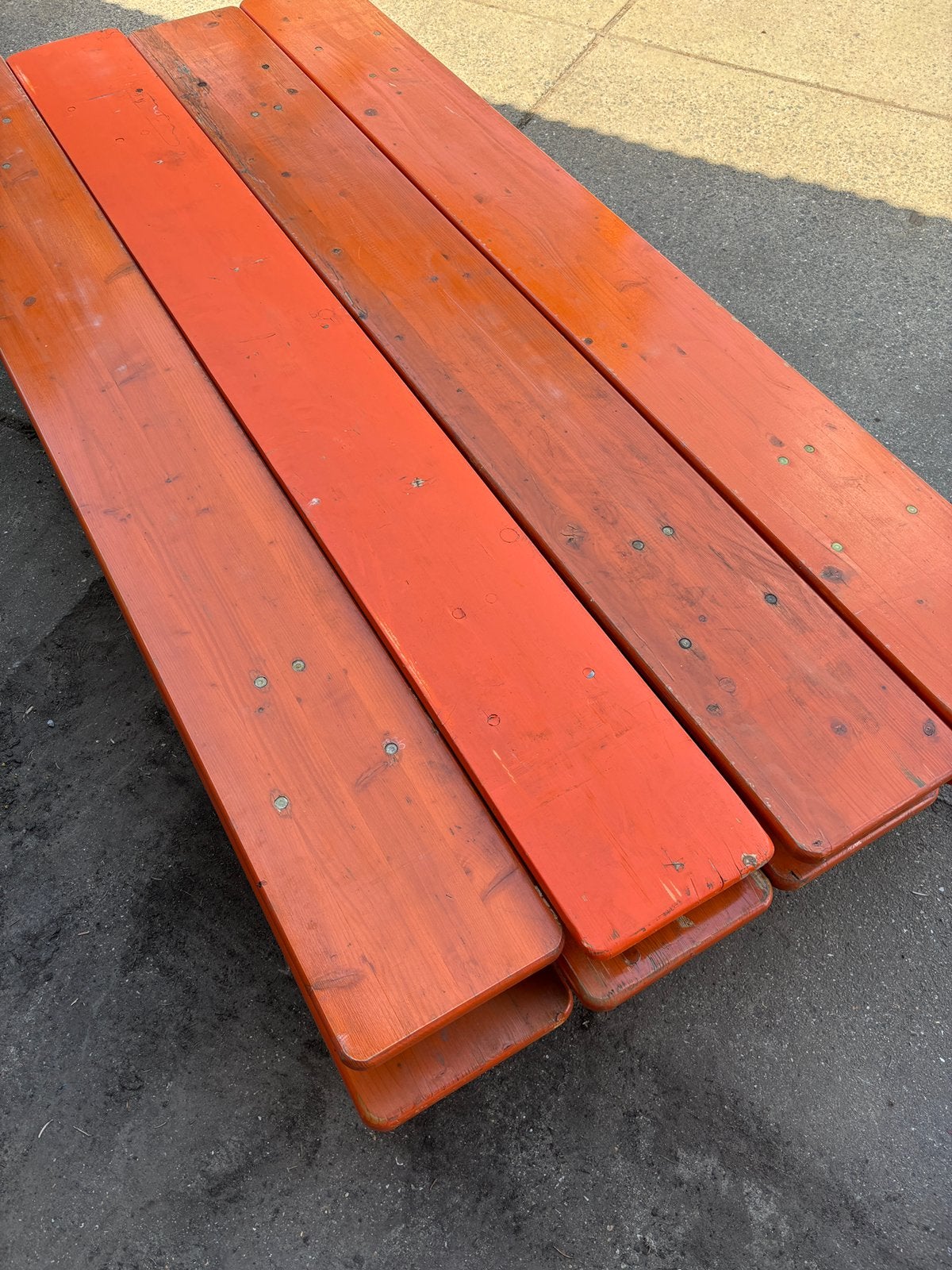 Losse bierbank, Bankjes, Horecabankjes, Tuinbankje, Klapbank, Ophalen, 50 tot 150 cm, Zo goed als nieuw, 10 m² of meer