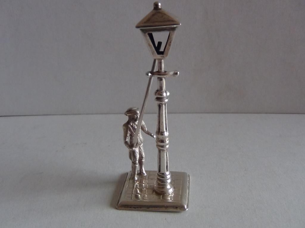 Miniatuur zilver ED2 lantaarnopsteker zilveren miniaturen, Verzenden, Zilver