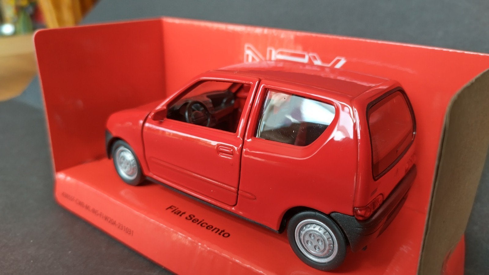 Fiat Seicento Rood 1:36 Welly Nex Pol, Auto, Verzenden, ., Nieuw