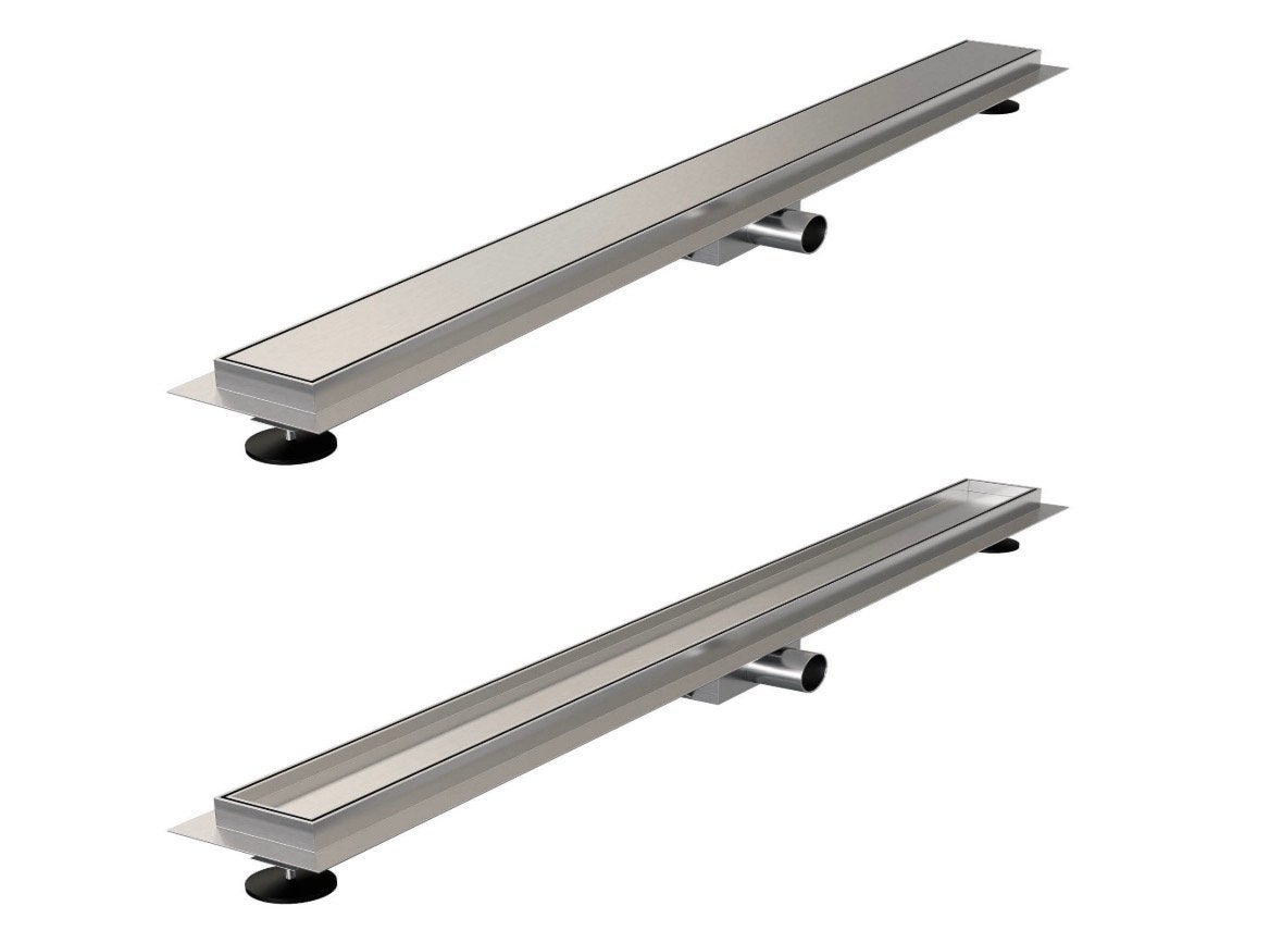Brauer douchegoot rvs met tegelrooster 200cm, Ophalen, Nieuw, Rvs, Douche