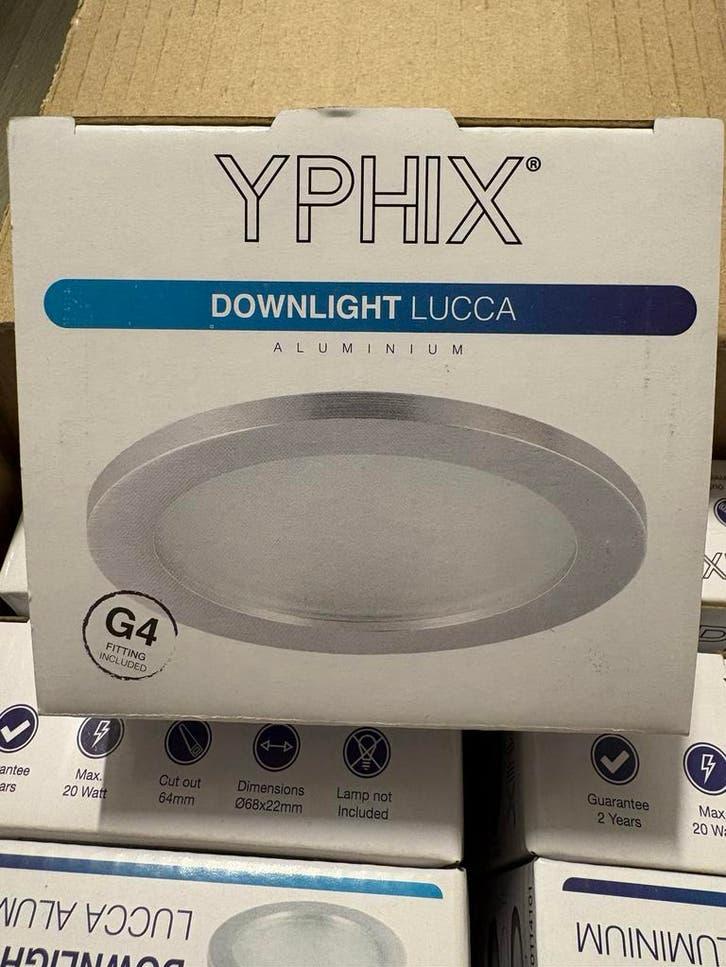 10x Lucca Aluminium Inbouwspots G4 met 10x LED Lampen 230V, Ophalen of Verzenden, Nieuw