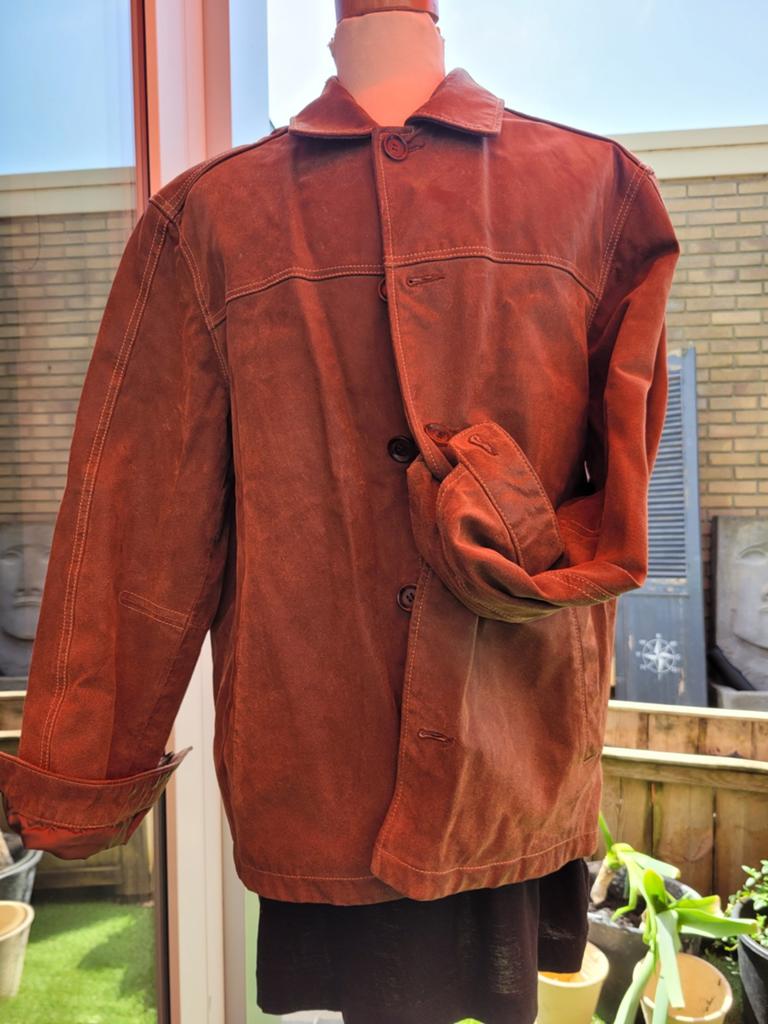 PuntaSetta Suede/Leren Herenjas Maat 50, Bruin, Maat 48/50 (M), PuntaSetta, Ophalen of Verzenden
