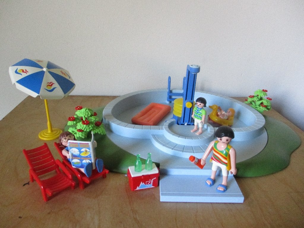 Playmobil 3205 zwembad met douche( werkt goed), Ophalen of Verzenden, Gebruikt