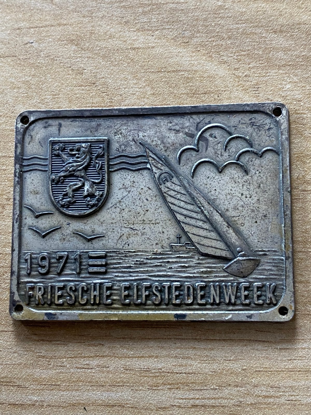 Penningen plaquette Medailles Friesche Elfsteden week 1971, Ophalen of Verzenden, Overige materialen