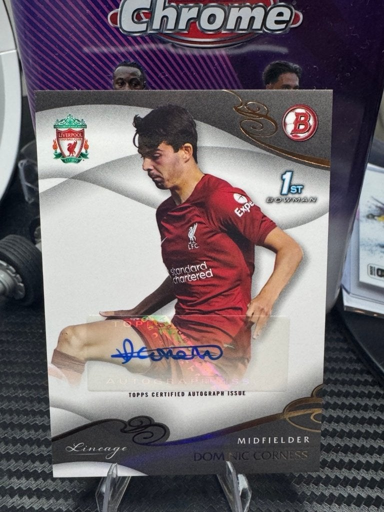 Dominic Corness 1st Bowman Auto Liverpool Topps, Ophalen of Verzenden, Zo goed als nieuw, Plaatje