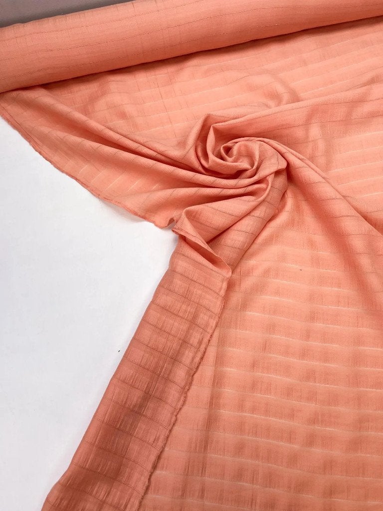 Italianse katoen salmon stripes, Overige kleuren, 120 cm of meer, Nieuw, Ophalen of Verzenden