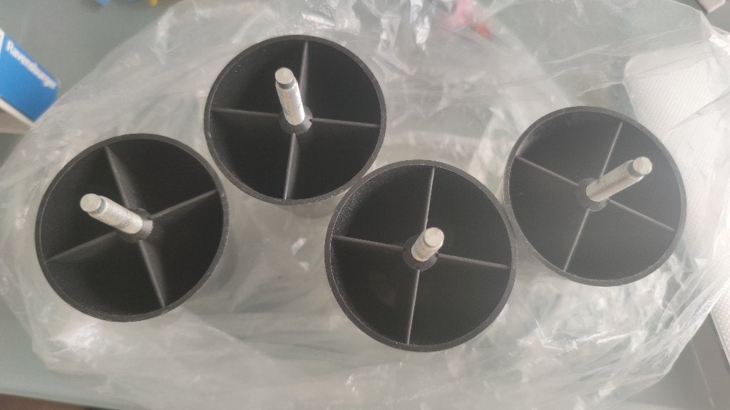 4 IKEA EKTORP pootjes – zitbank, Ophalen, Kunststof, 150 tot 200 cm, Tweepersoons