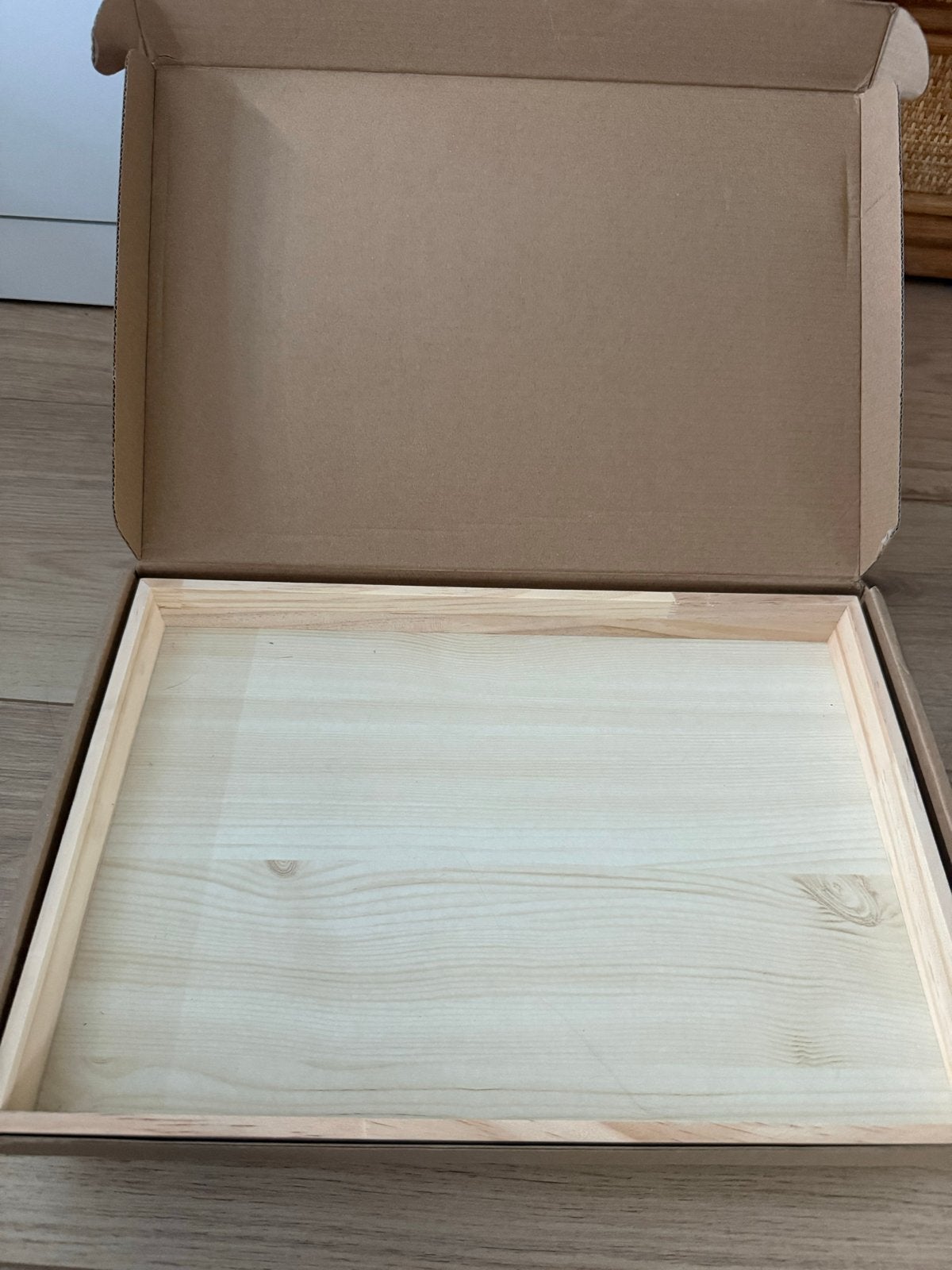 2 Houten sorteerbakken 35x40 cm, Beige, Zo goed als nieuw, Overige merken, Knutselmateriaal