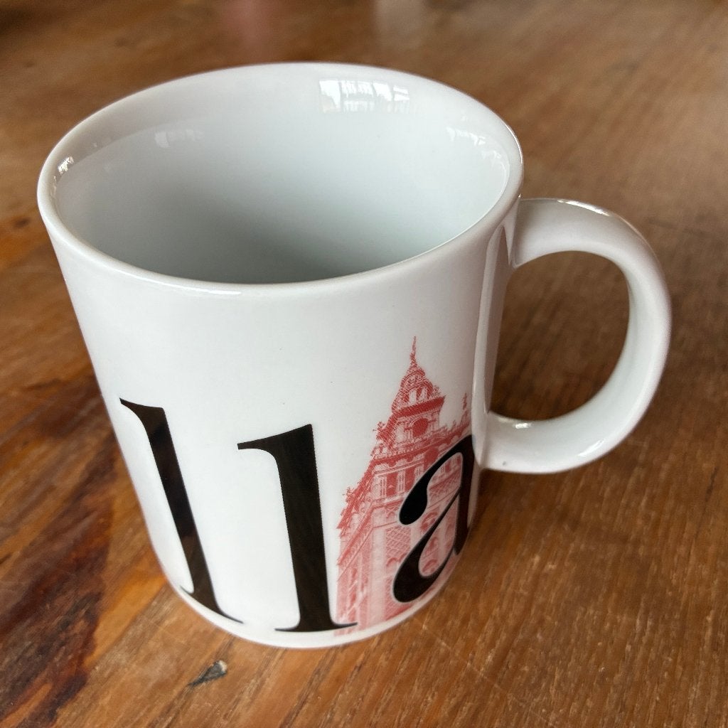 Grote Starbucks Sevilla city mug mok beker, Ophalen of Verzenden, Zo goed als nieuw, Gebruiksvoorwerp
