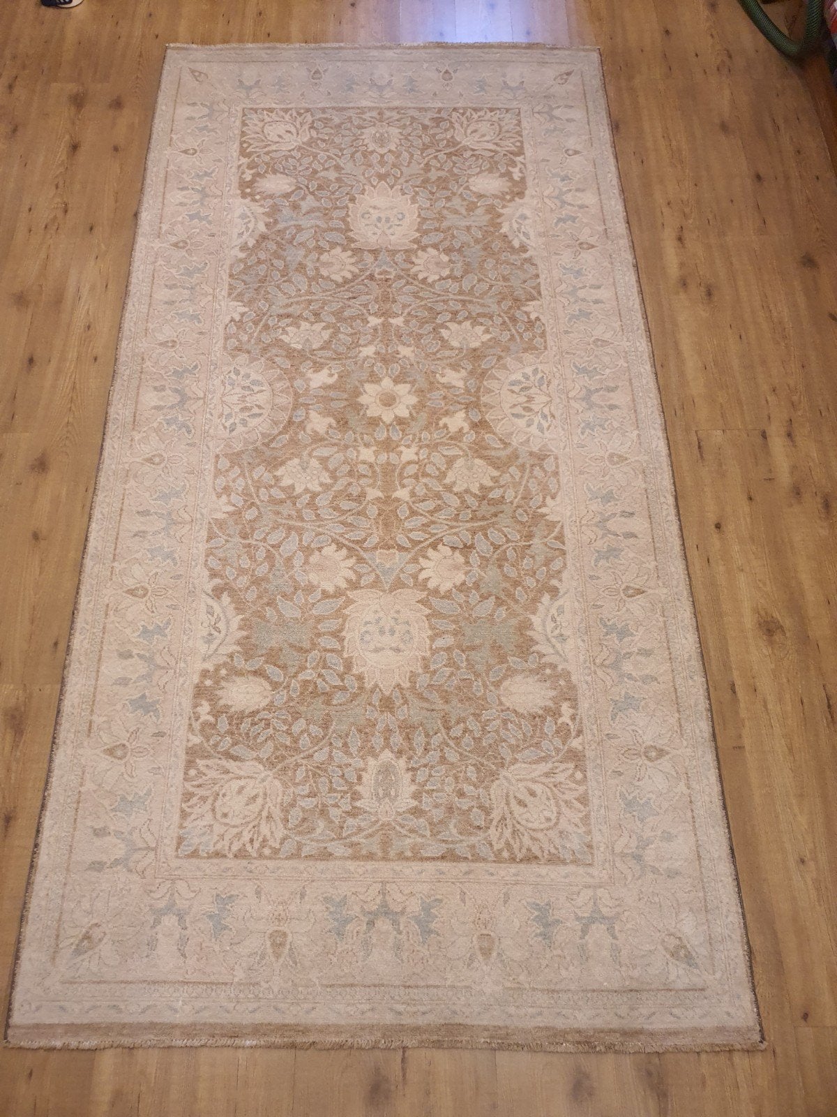 Nieuw handgeknoopt oosters tapijt ziegler 295x147, Info@SlatsAntiek.nl, Groen, 100 tot 150 cm, Perzisch