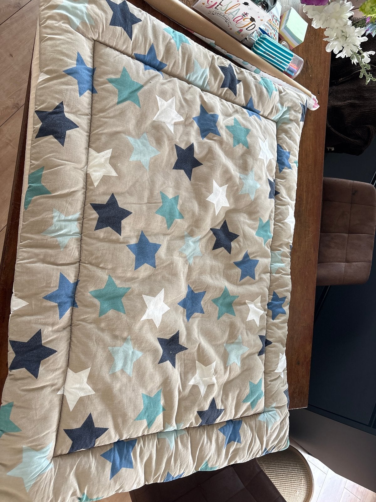 Boxkleed 70x90 met sterrenpatroon, Ophalen, Jongetje of Meisje, Beige, Deken of Dekbed