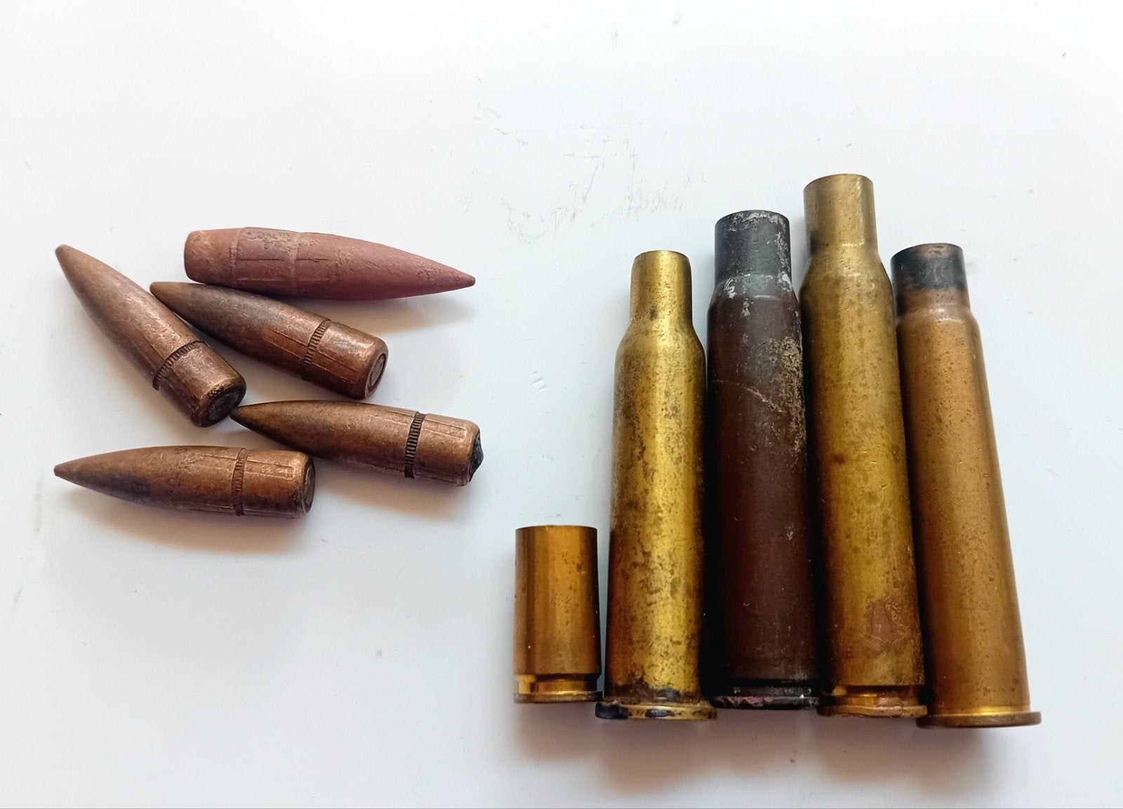 WO2 Lot: Hulzen & Projectielen (Mauser, Lee Enfield, Hembrug, Ophalen of Verzenden, Engeland, Hulzen of Bodemvondsten