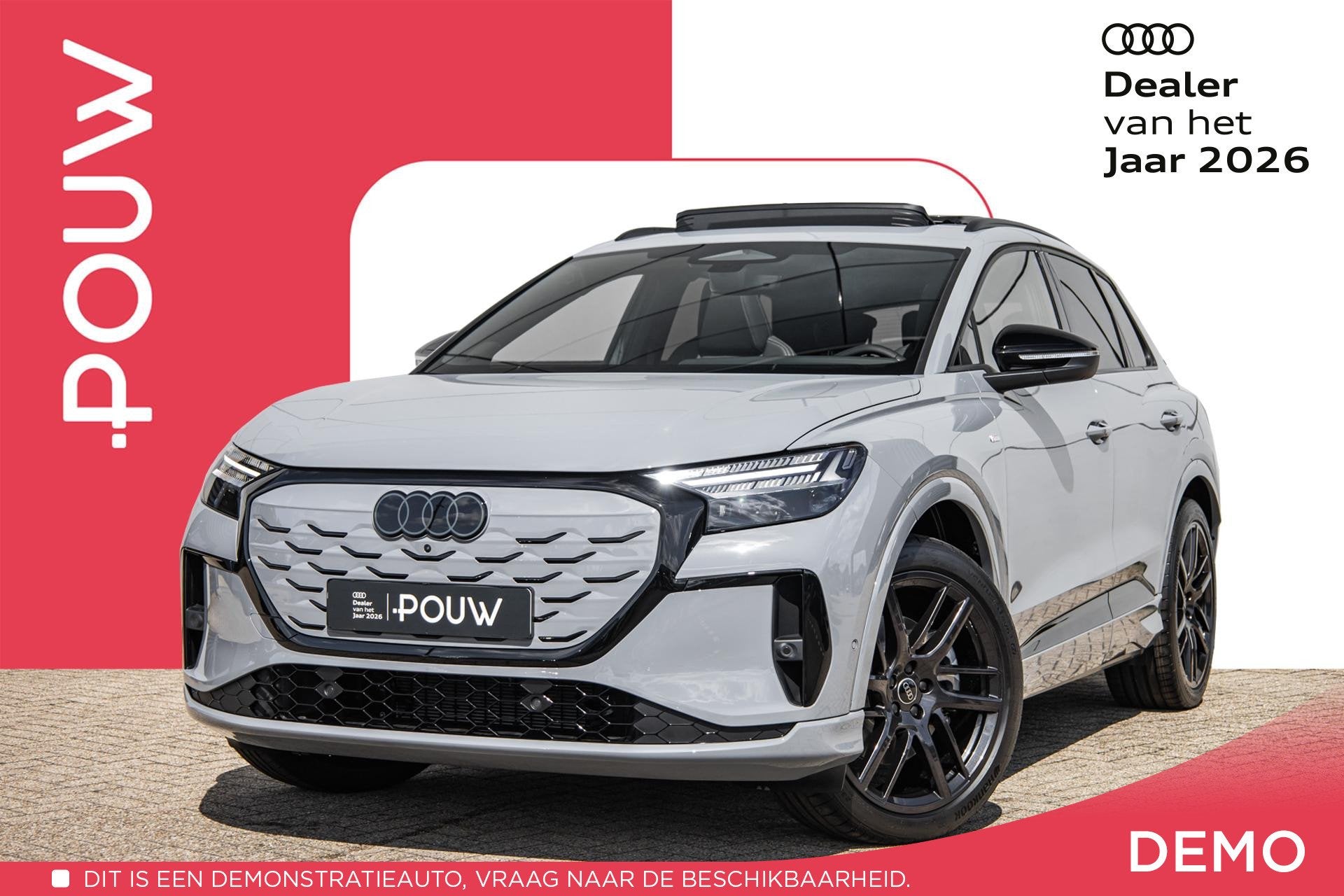 Audi Q4 e-tron S edition 340pk quattro performance 82 kWh |, Auto's, Audi, 1800 kg, 82 kWh, SUV of Terreinwagen, Zilver of Grijs