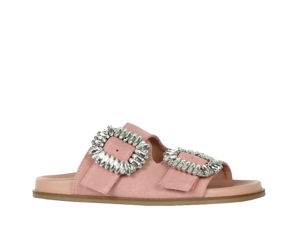 TORAL roze suede slippers | MAAT 40, Slippers, Ophalen of Verzenden, Zo goed als nieuw, Toral