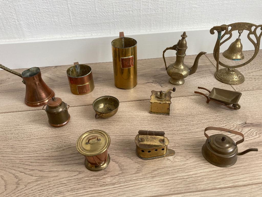 Vintage Verzameling koper en brons, Antiek en Kunst, Antiek | Koper en Brons, Ophalen of Verzenden, Koper