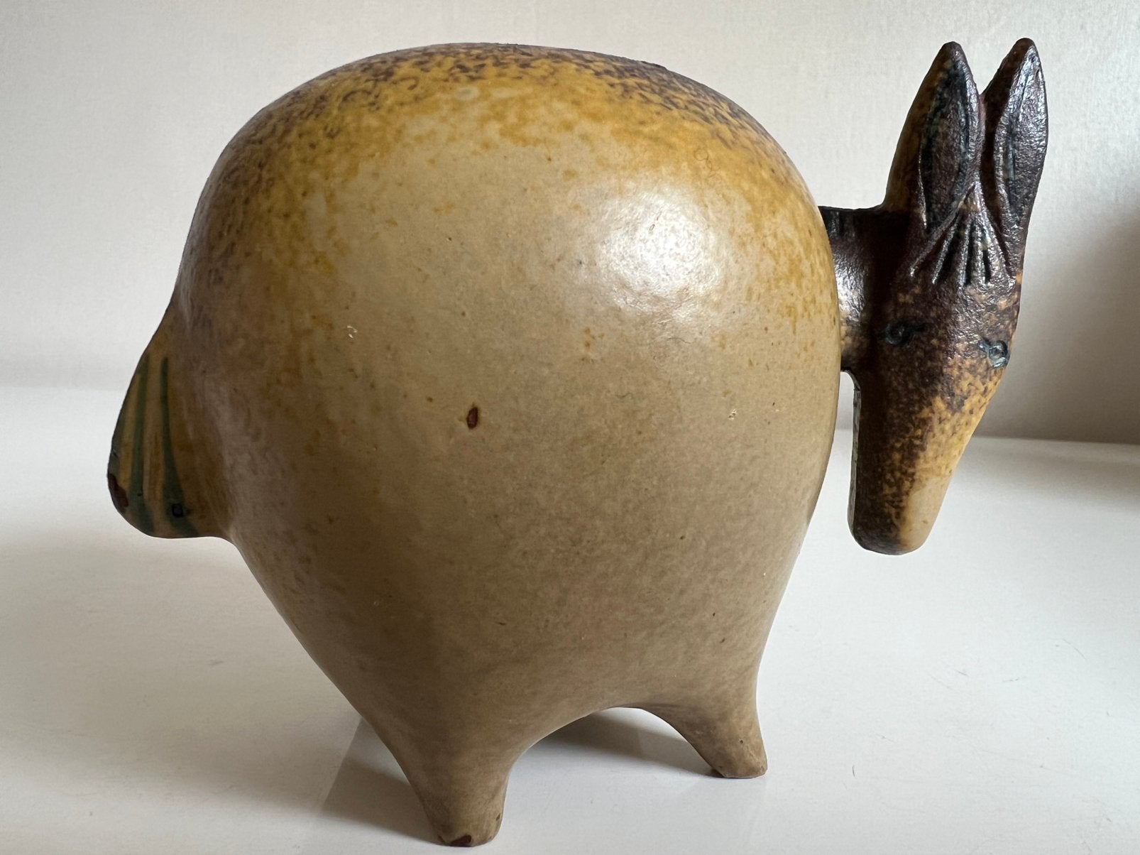 Vintage Lisa Larson Gustavsberg Ezel Donkey Large Zoo 1965, Ophalen of Verzenden, Object, Steen/keramiek