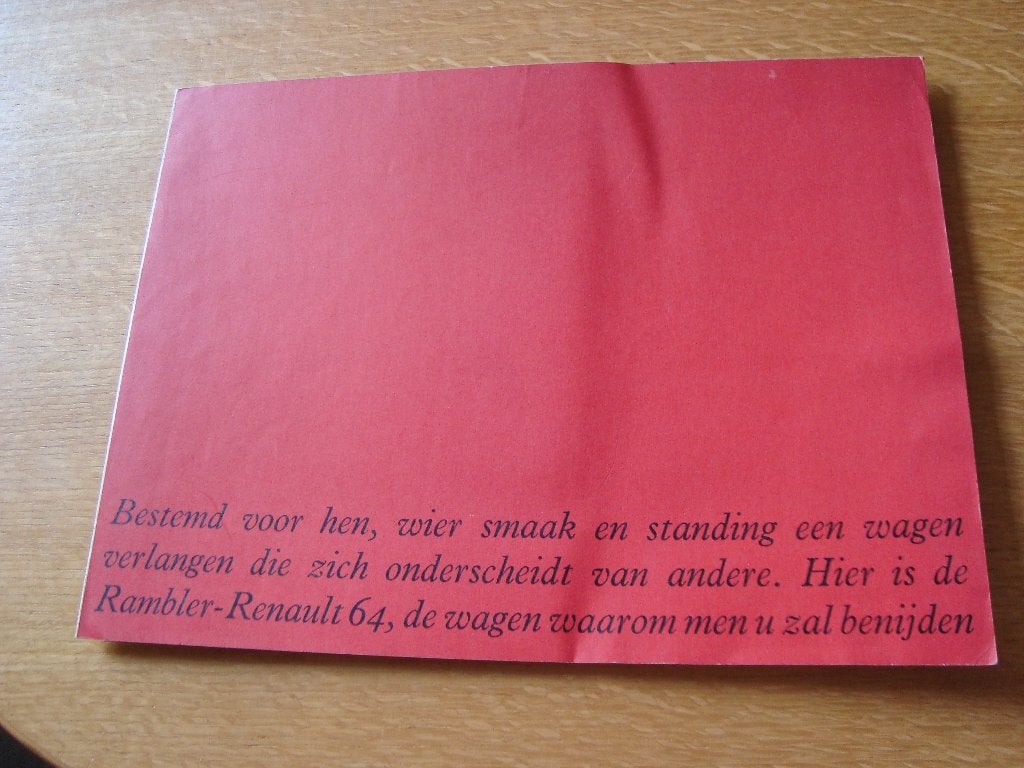Rambler- renault 64, Ophalen of Verzenden, Nieuw