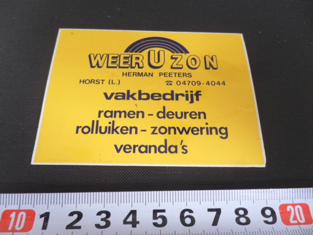 sticker horst herman peeters WEERUZON ramen deuren rolluiken, Verzamelen, Ophalen of Verzenden, Zo goed als nieuw