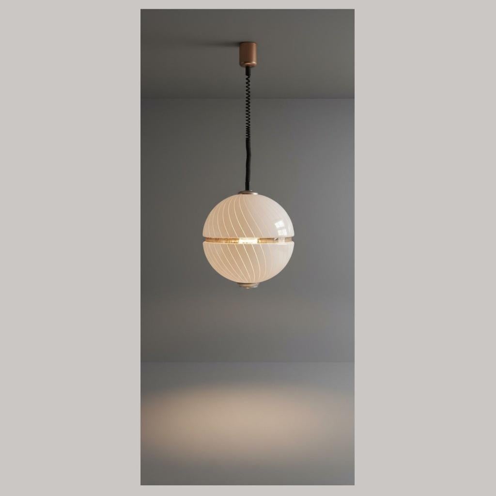 Vintage Guzzini uitrekbare hanglamp, Ophalen, Kunststof, Gebruikt, Space Age vintage