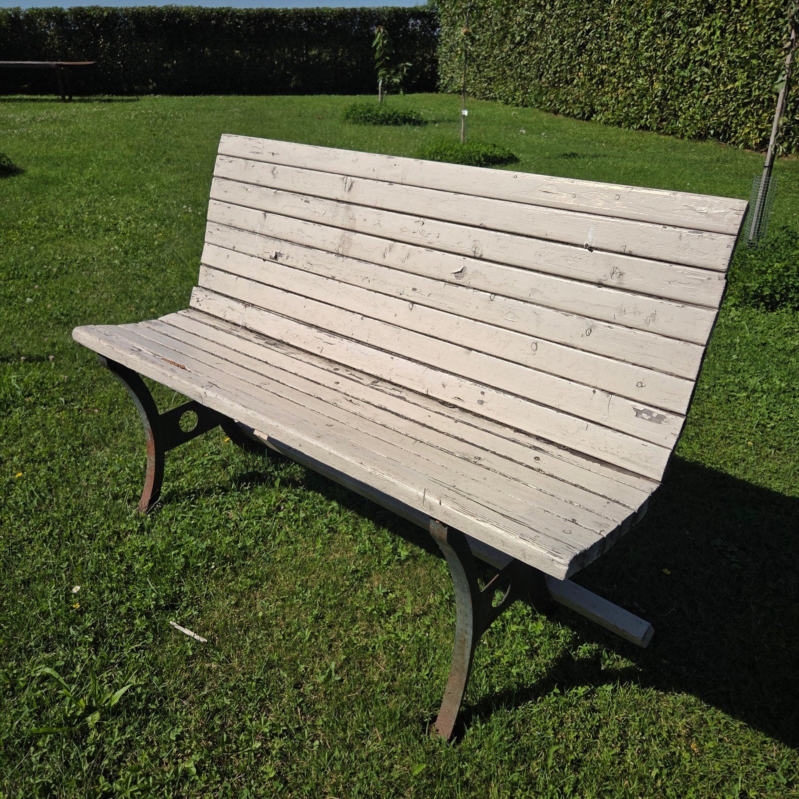 Tuinbankje 2 persoons bankje lattenbank, Ophalen, Gebruikt, Hout