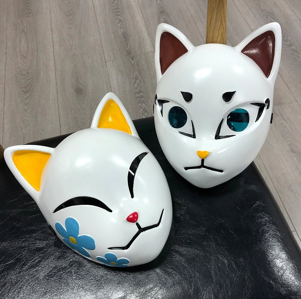 Demon Slayer Katten Masker Anime Cosplay Halloween Carnaval, Verzenden, Nieuw, Feestartikel, Overige