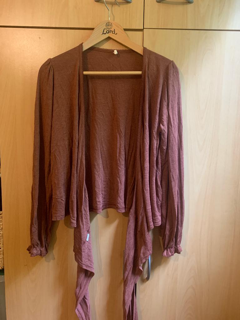 Unaduna Wol/zijde overslag blouse M pointelle, Maat 38/40 (M), Ophalen of Verzenden, Zo goed als nieuw, Overige kleuren