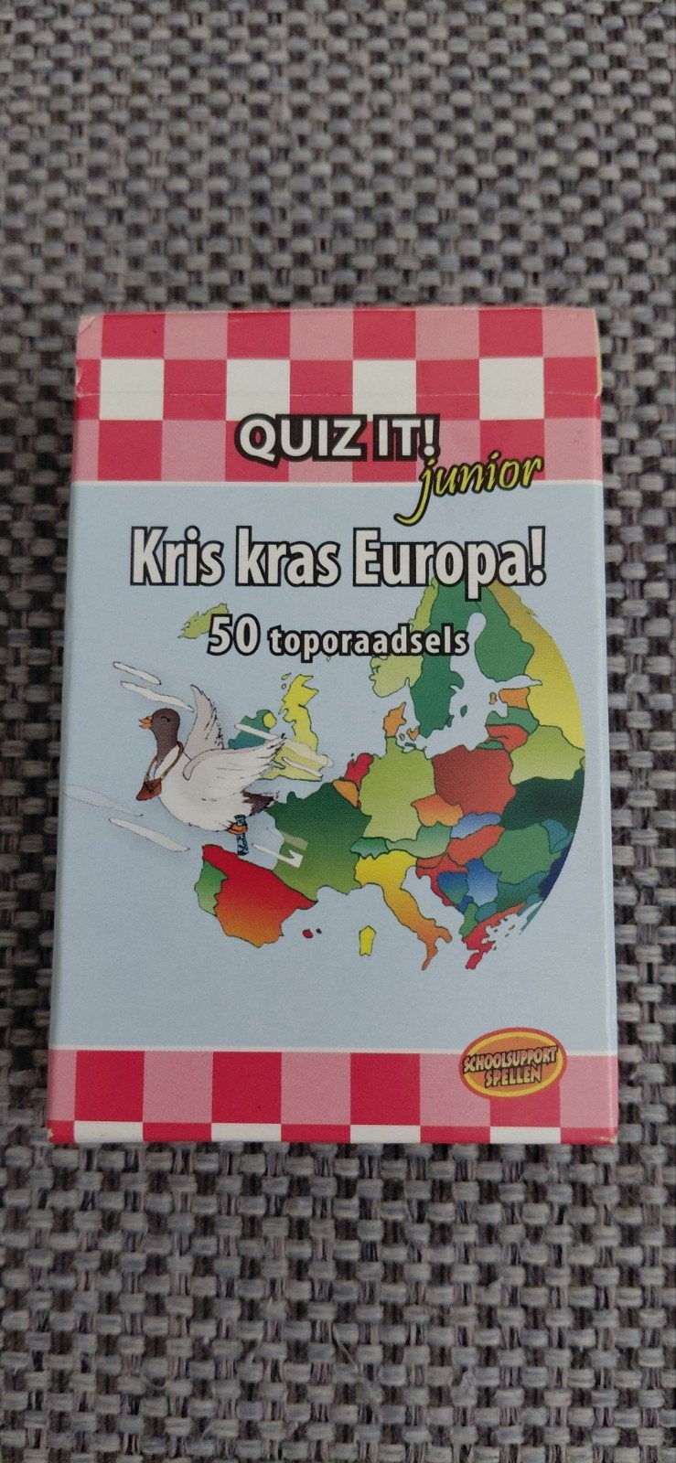 Quiz It! Junior Kris Kras Europa! 50 toporaadsels, Een of twee spelers, Ophalen of Verzenden, Zo goed als nieuw, Schoolsupport Spellen