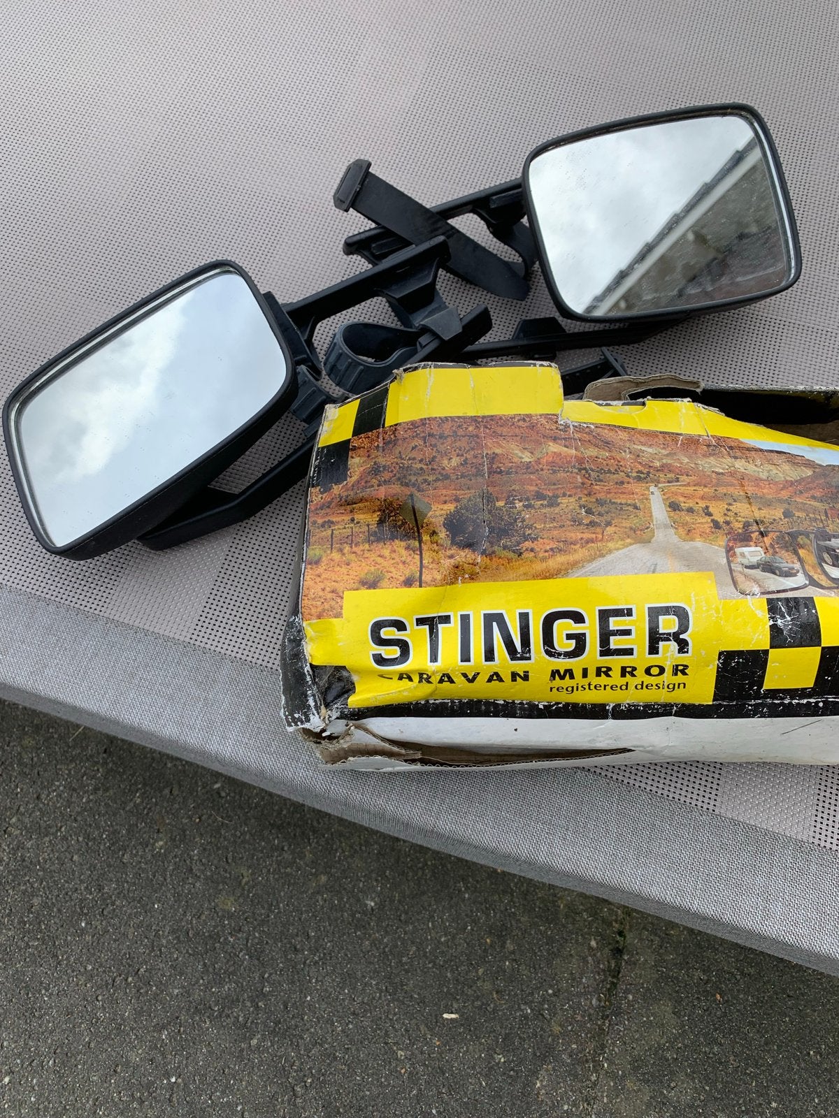 Stinger Caravan Spiegels - ophalen in Maasdam, Ophalen of Verzenden, Gebruikt