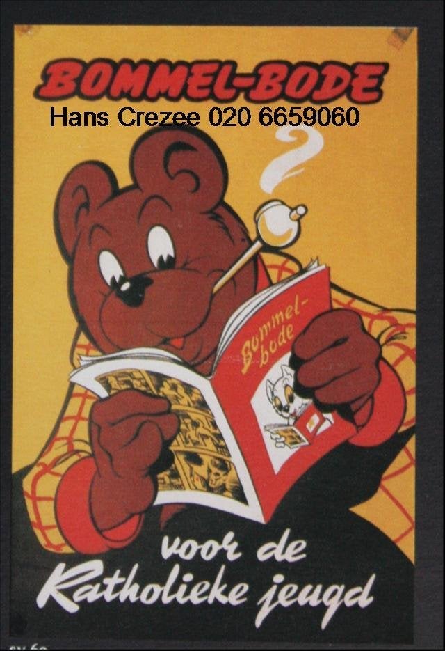 zoek oud Toonder Bommelbode Tom Poes Weekblad affiche 1940, Ophalen of Verzenden, A1 t/m A3, Reclame, Rechthoekig Staand